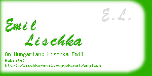 emil lischka business card